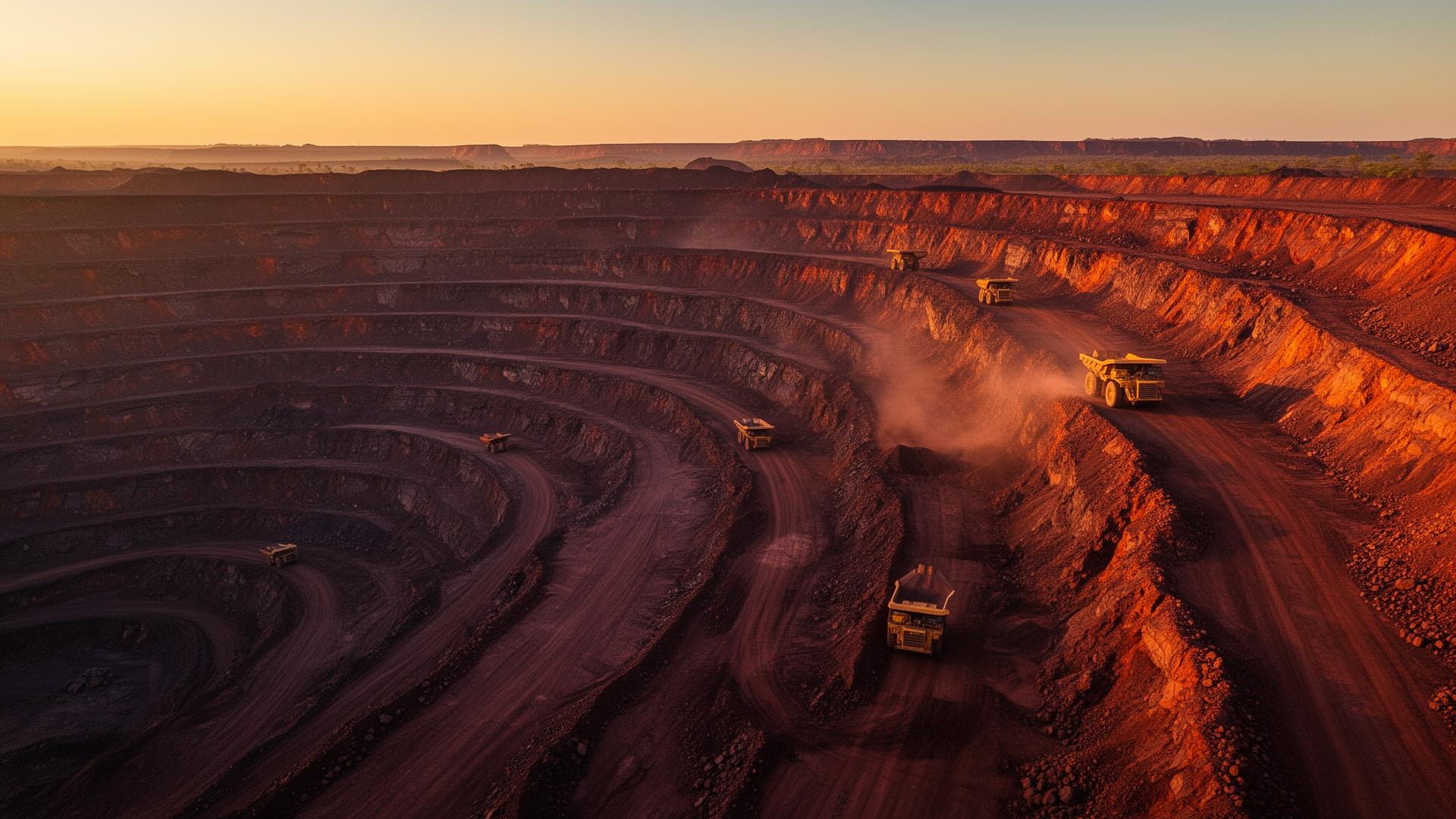 Iron ore mining operation